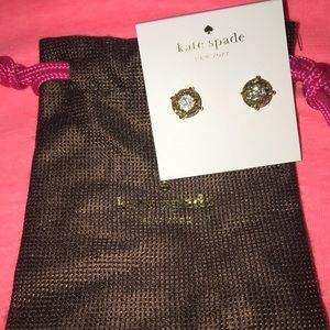Kate Spade Gold Glitter Studs
